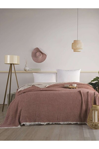 Cottonin Home مفرش سرير مزدوج من الموسلين مكون من 4 طبقات، 100% قطن، مقاس 220...