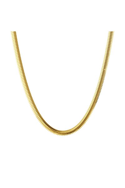 Uşaklıhafız kuyumculuk 14 Ayar Altın Balık Sırtı Model Zincir Kadın Kolye (3....