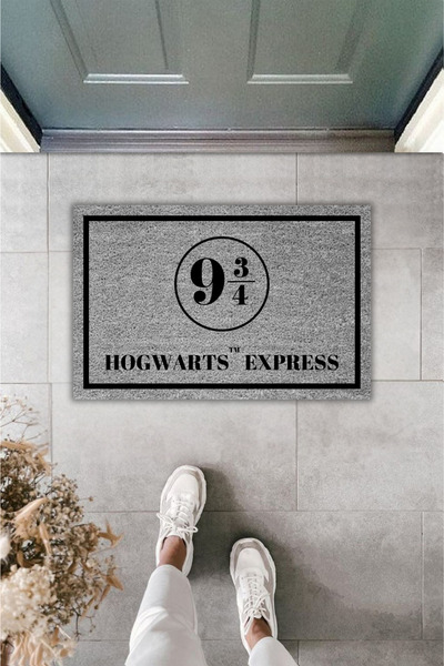 Dormot Dekoratif Dijital Paspas Gri Hogwarts Express Kapı Önü Paspası 70x45cm