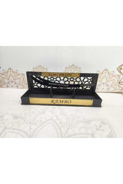 YİGİTECH Dekoratif Hediye Zülfikar Kılıç Kutu Ve Stantlı Gümüş Renk Krom Kapl...