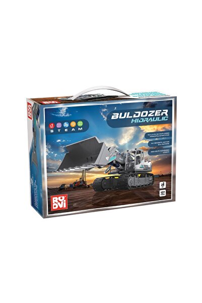 Roovi Hydraulic Bulldozer with 127 Pieces – Interactive Educational STEM Toy