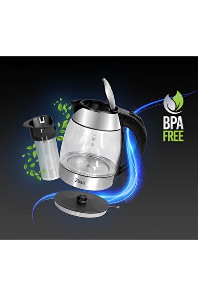 Zilan Fierbător electric cu filtru de ceai, capacitate 1,8 l, 2200 W, ZLN8948