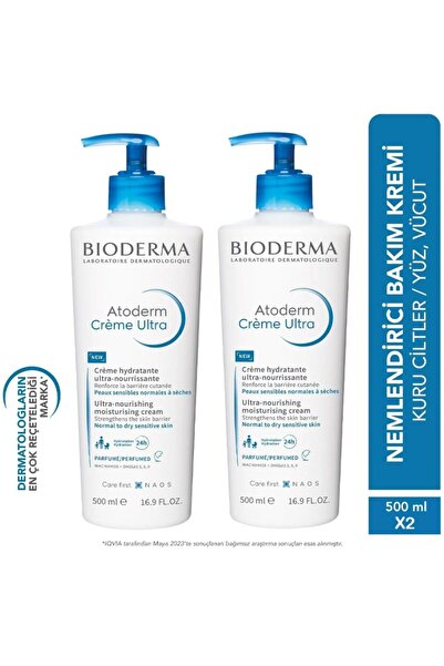 Bioderma Atoderm Cream Ultra 500 ml 2 Adet