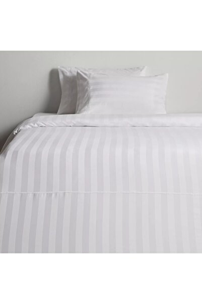Generic Satin Stripe Pima Cotton Sateen 525 Thread Count 3-Piece Full Duvet Cover Set - 160x200 cm
