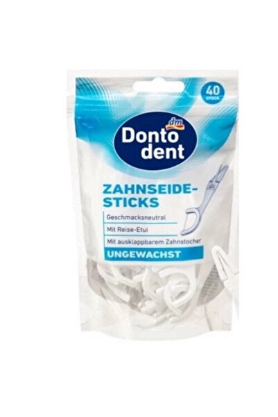 OneLash Set 40 floss threads, Dontodent, unwaxed, white
