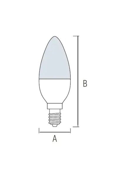 Horoz Bec led lumanare, Horoz, ULTRA-6W, 6400K, 510lm, 175-250V, E14 EXT001-003-0006