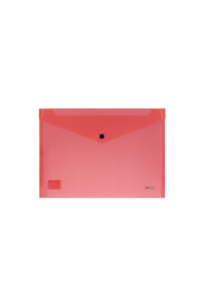 daço Plastic Envelope Folder A4 with Snap Button, Color Neon Orange, Material Plastic, Thickness 200 MIC