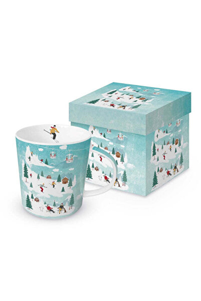 OEM Porcelain Tea and Coffee Mug 'On the Ski Slope' 400ml, Gift Box