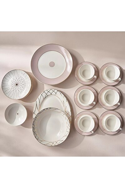 Generic Hikayat 32-Piece New Bone China Dinner Set - Serves 6