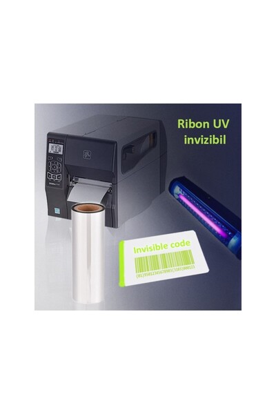 PRC Invisible UV ribbon Yellow for thermal printers, width 110 mm, diameter 25 mm