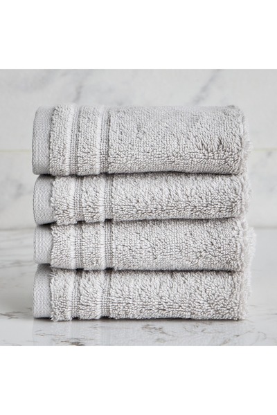 Generic Egyptian 4-Piece 600 GSM Cotton Fingertip Towel Set - 30x30 cm