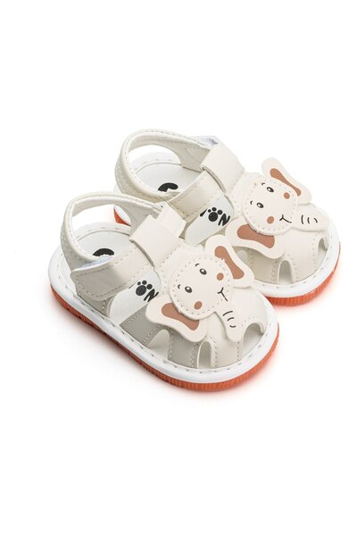 Mixbo Children's Sandals Mixbo, Velcro Closure, Soft Insole, Sound, Elephant Design, White, 16 EU