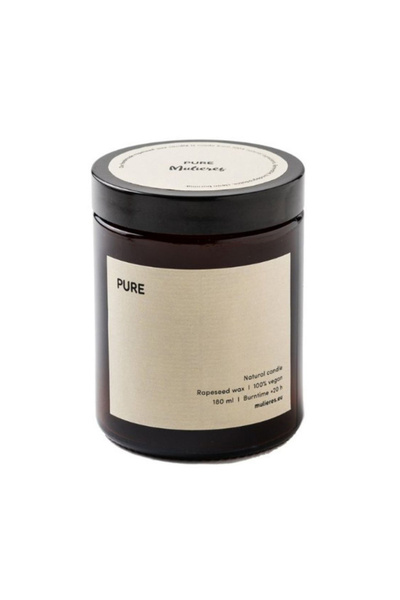 Mulieres Natural unscented candle (180ml),
