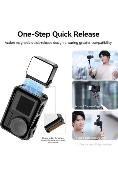 ulanzi LM18 Vlogging Light Mini LED Camera Video Light for DJI Osmo Action 3/4