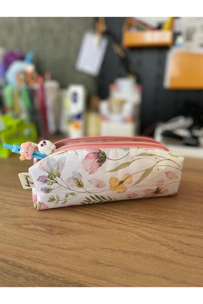 Fiorbag حامل أقلام مصنوع يدويًا بسحاب ونقش زهور