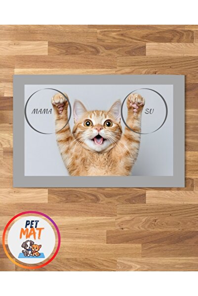 Genel Markalar Petmat Kedi Mama Paspası , Kaymaz Taban , Yıkanabilir , Evcil Hayvan Paspası