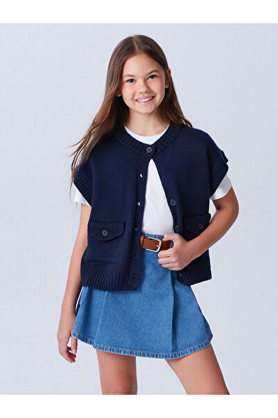 LC Waikiki Bisiklet Yaka Kız Çocuk Triko Yelek