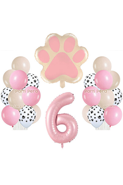 parti pera Pembe Pati Folyo Balon Pati Baskılı Balon Pet Kedi Köpek Hayvan Do...