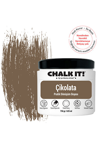 Işın Mumcu Artisan Chalk It Kendinden Vernikli Boya | Çikolata