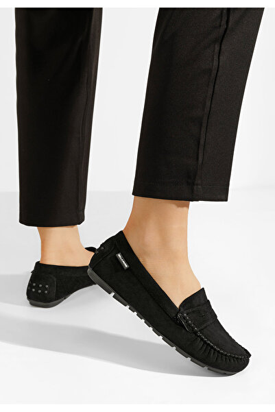 B T Shoes Μοκασίνια γυναικεια Abilena μαύρα