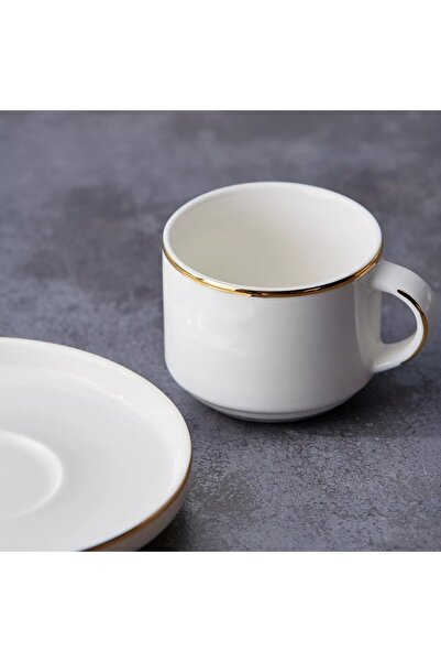 Generic Greece 2-Piece New Bone China Espresso Cup and Saucer Set - 90 ml, Serves 1