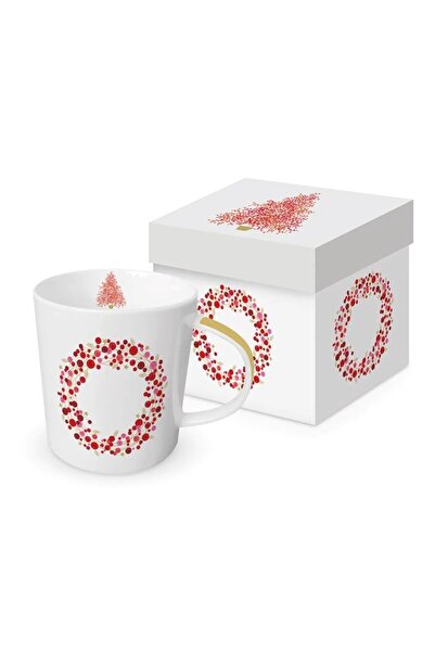 OEM Porcelain gift mug for tea and coffee 'Christmas in the family', 350ml