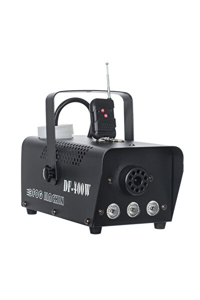 KlaussTech Smoke Machine, 400W Power, Remote Control, Disco LEDs, Mounting Br...