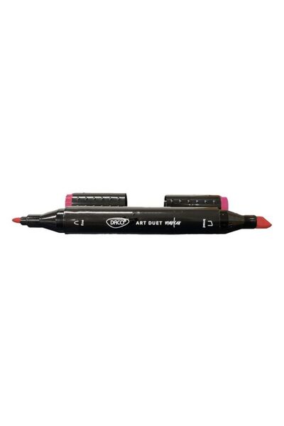 daço Graphic Marker Dual-Tip, Color Coral Red, Material Plastic