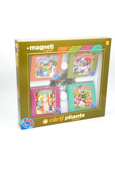 D-Toys Set 4 Cărți Pliante – Basme și Magneți de Frigider