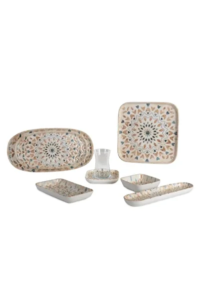 İpek Verona Square Digital Moria-B 29 Piece Breakfast Set Vrn29Kht