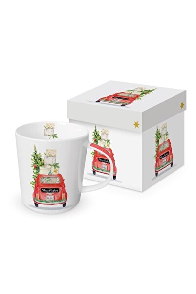 OEM Porcelain gift mug for tea and coffee 'Santa', 350ml