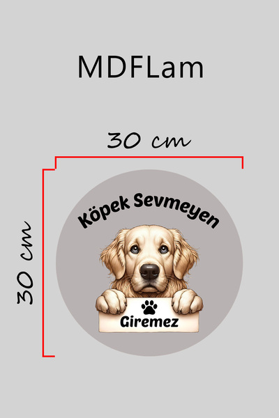 Dormot Digital Printing Gray, Standard, "No Dogs Allowed" Themed, Door Ornament, Wall Ornament