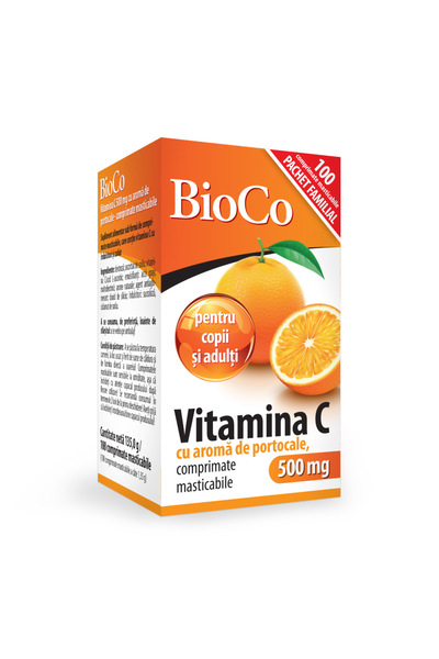 Bioco Vitamin C 500mg Chewable Tablets with Orange Flavor