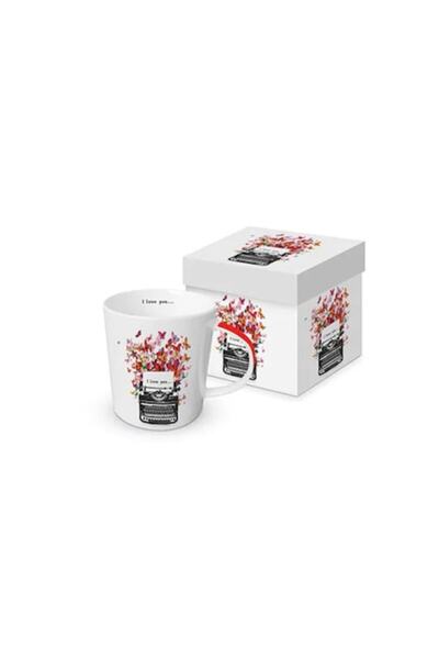OEM Cana cadou din porțelan pentru ceai și cafea ‘Te iubesc’, 350 ml