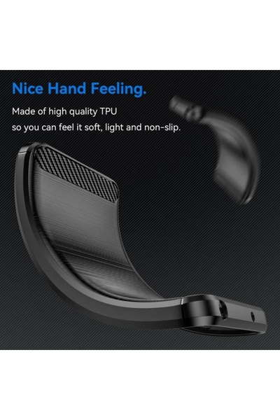 SKYDDAR INNOVATION Θήκη για Motorola Moto G75, Σιλικόνη από Άνθρακα, Λεπτή Σιλικόνη, Υφή από Ανθρακονήματα, Σετ Αυτοκόλλητων, Μπλε