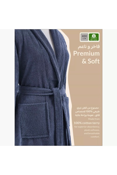 Home Centre DONETELLA Cotton Terry Bathrobe - Large-Extra Large
