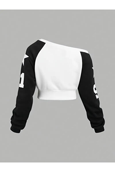 Keywest Γυναικείο φούτερ με στάμπα 91 αστέρων με μανίκια ρεγκλάν και λαιμόκοψη