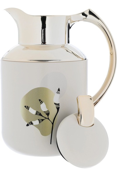 rexa thermos set, 1/0.5 liter, two pieces, thermal glass inner container, steel outer shell