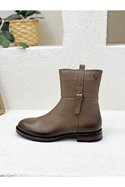 Venüs 2552701K YANI TOKA DETAYLI HAKİKİ DERİ MİDİ BOY BOT KADIN