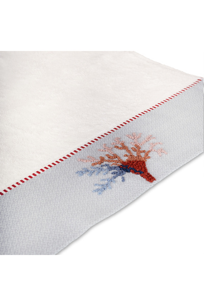 Altınbaşak Eva Bambu Nakışlı El Havlusu 50 x 90 Ekru