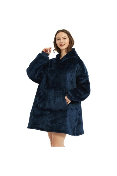 FOXMAG24 Long-Sleeved Sweatshirt, Universal Size, Fur-Lined Fleece, with Hood, Cuffs & Pockets