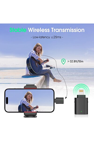 ulanzi Wireless Lavalier Microphone for Smartphones, Plug-Play Mic with Type-C Charging Cable