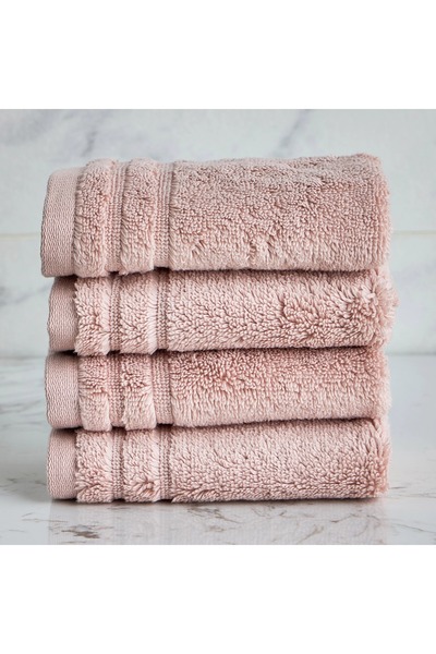 Generic Egyptian 4-Piece 600 GSM Cotton Fingertip Towel Set - 30x30 cm