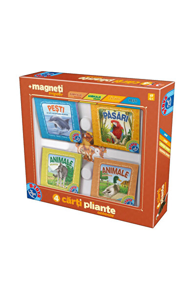D-Toys Set 4 Cărți Pliante – Animale și Magneți de Frigider