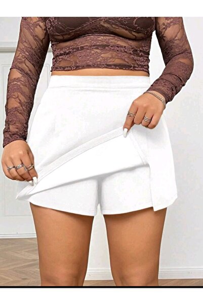 CARABO MODA Μονόπλευρη φούστα με άνοιγμα καπάκια ελαστικό ύφασμα