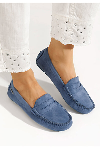 B T Shoes Modré mokasíny dámske Abilena