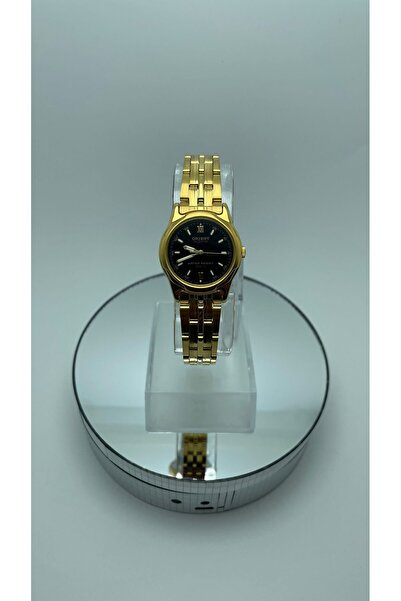 Orient Vintage Kadın Siyah Kadran & Altın Renk Çelik Quartz Kol Saati | 2 Yıl Garantili