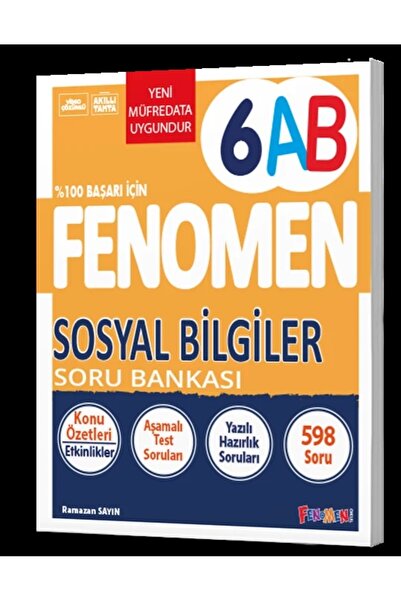 Fenomen Yayıncılık FENOMEN YAYINLARI 6 Sosyal Bilgiler A-B Soru Bankası