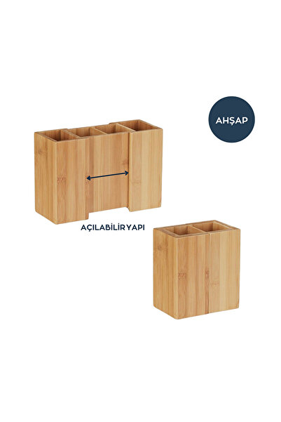 HOMİNG Ξύλινη επεκτάσιμη θήκη για κουτάλια 242215