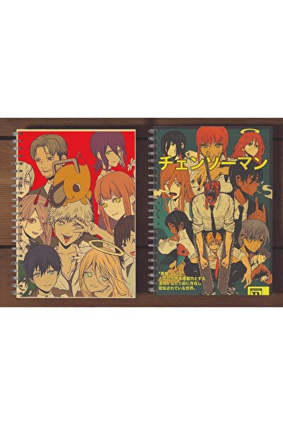 nihonwosekai Chainsaw Man Anime 2 Spiral Notebooks 50 Sheets